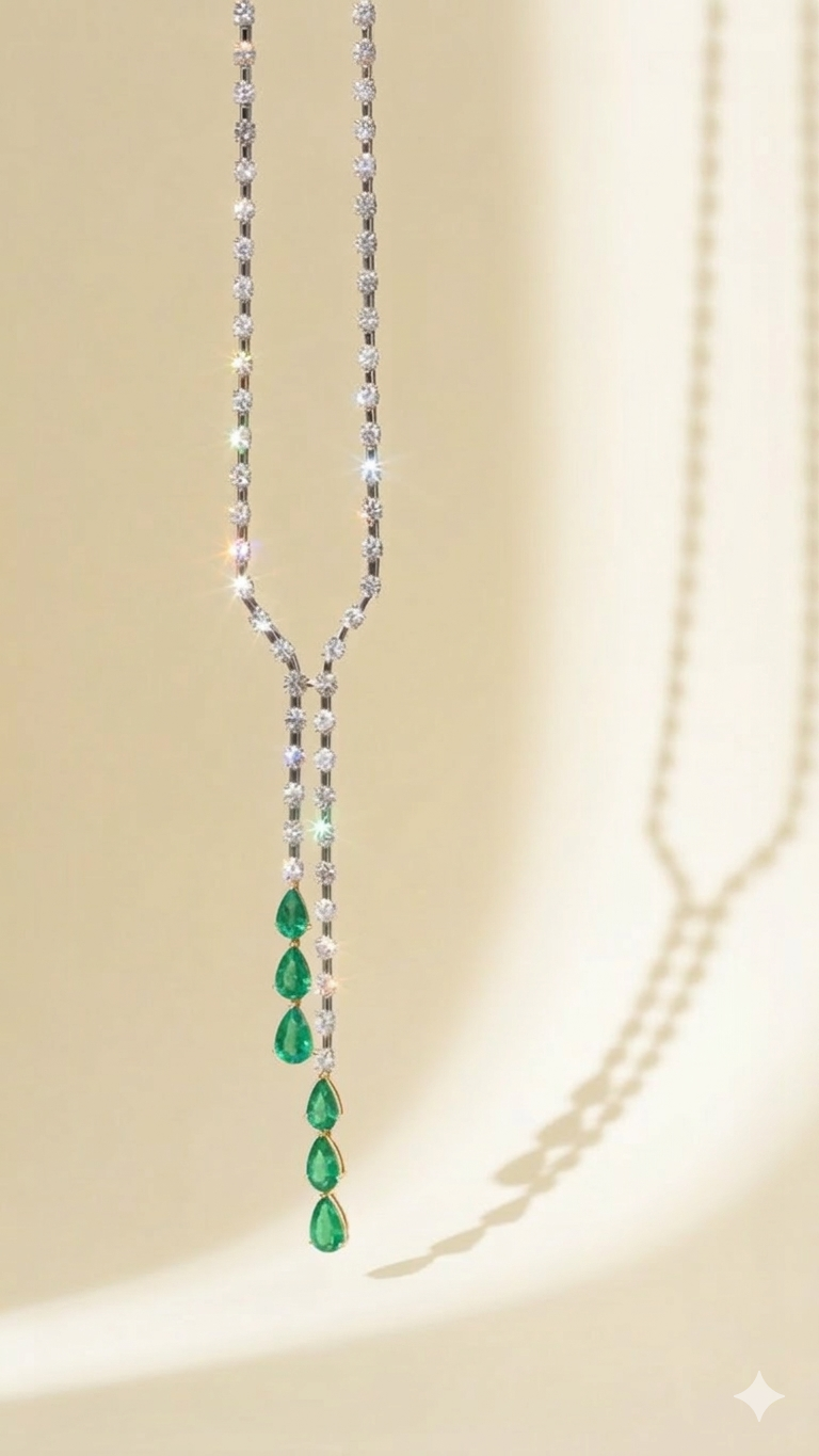 Woman wearing luxury jewelry