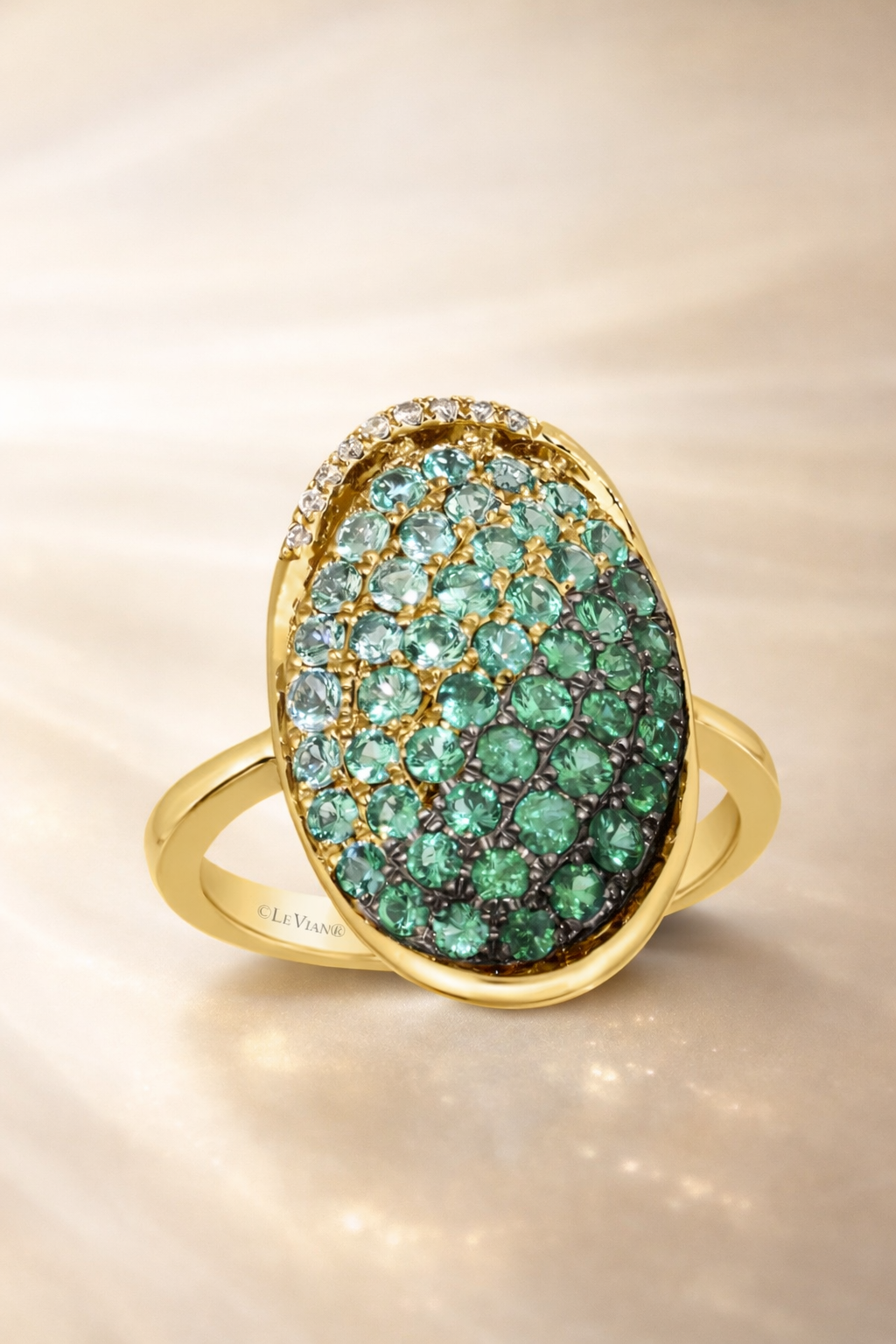 Woman wearing luxury jewelry