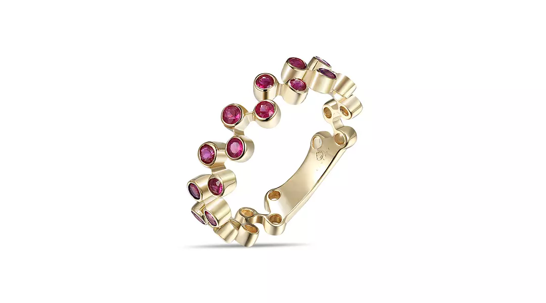 Ruby Blonde Bezel Ring