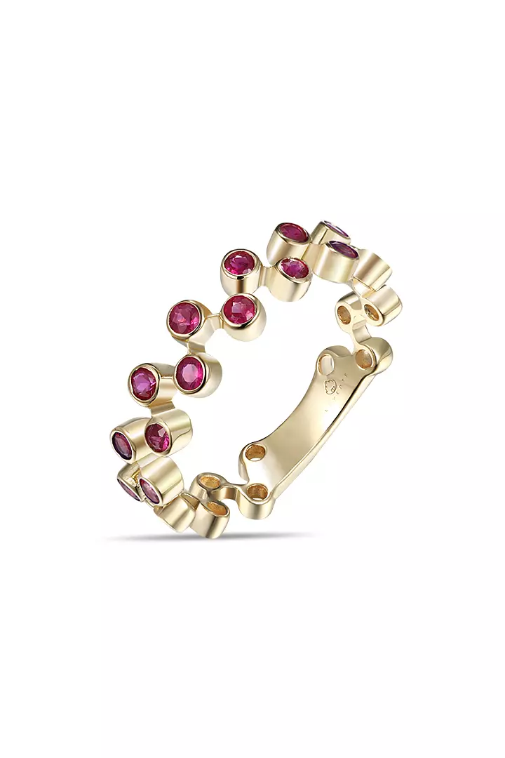Ruby Blonde Bezel Ring