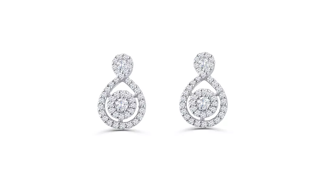 Infiniti Pave Diamond Earrings