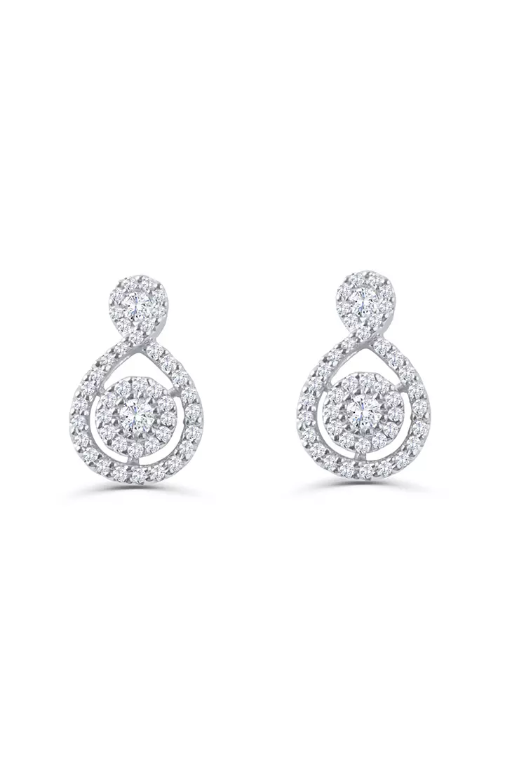 Infiniti Pave Diamond Earrings