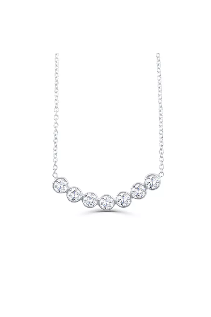 All Smiles White Gold Diamond Necklace