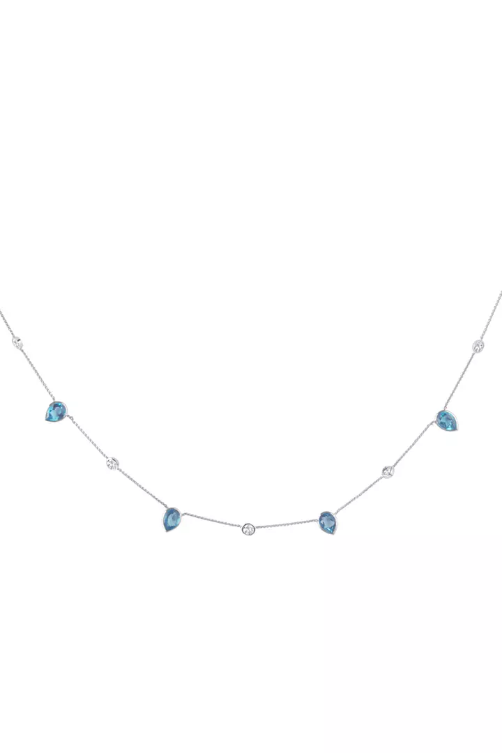 Something Blue, Something Diamond Necklace