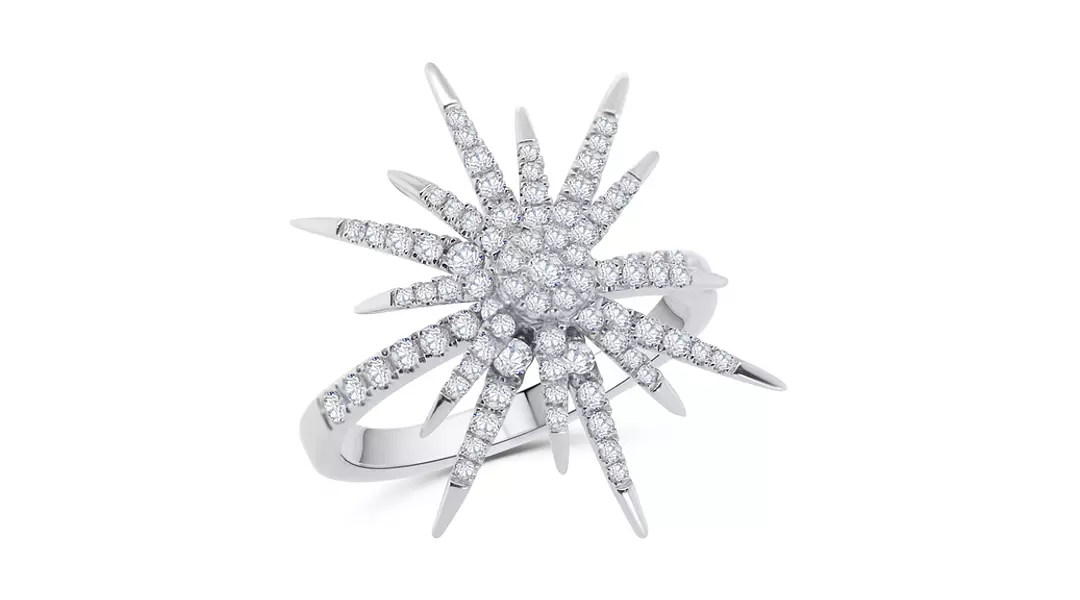 Starburst Diamonds Cocktail Ring