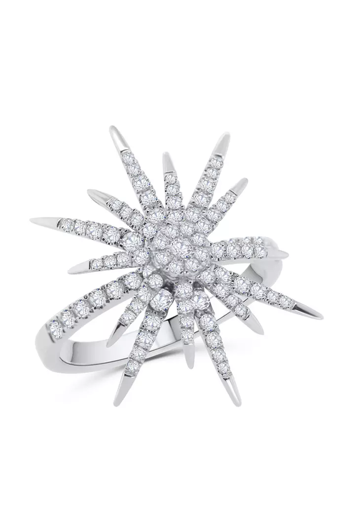 Starburst Diamonds Cocktail Ring