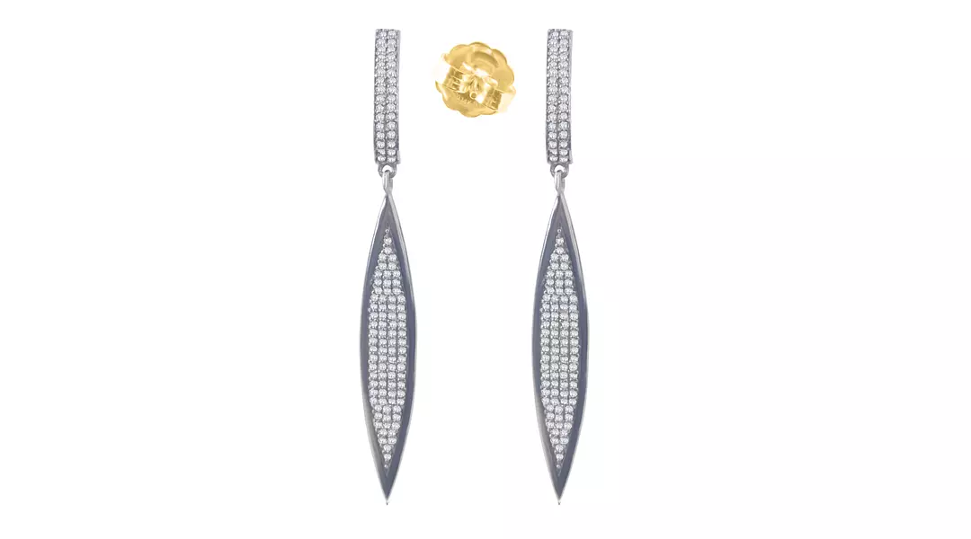 Raw Natural Diamonds Drop Earrings