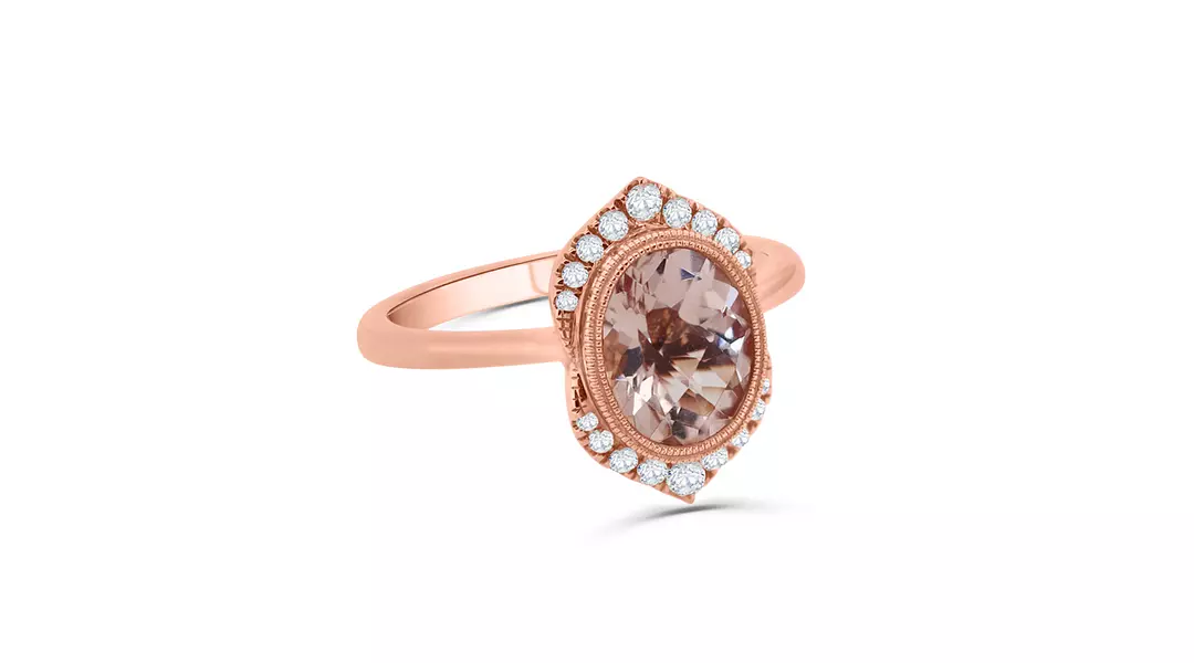 Doves by Doron Paloma Morganite and Diamonds Ring