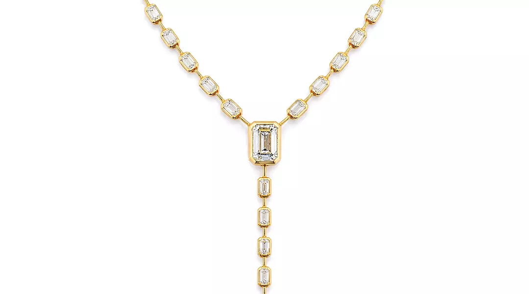 Ascension Lariat Eco Diamonds Y shaped Necklace