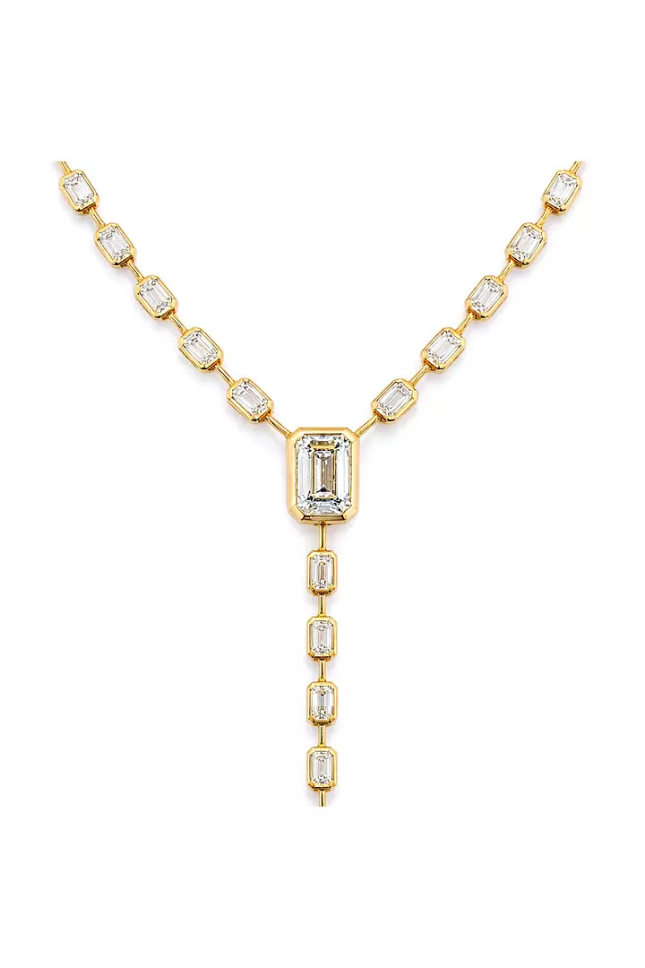 Ascension Lariat Eco Diamonds Y shaped Necklace