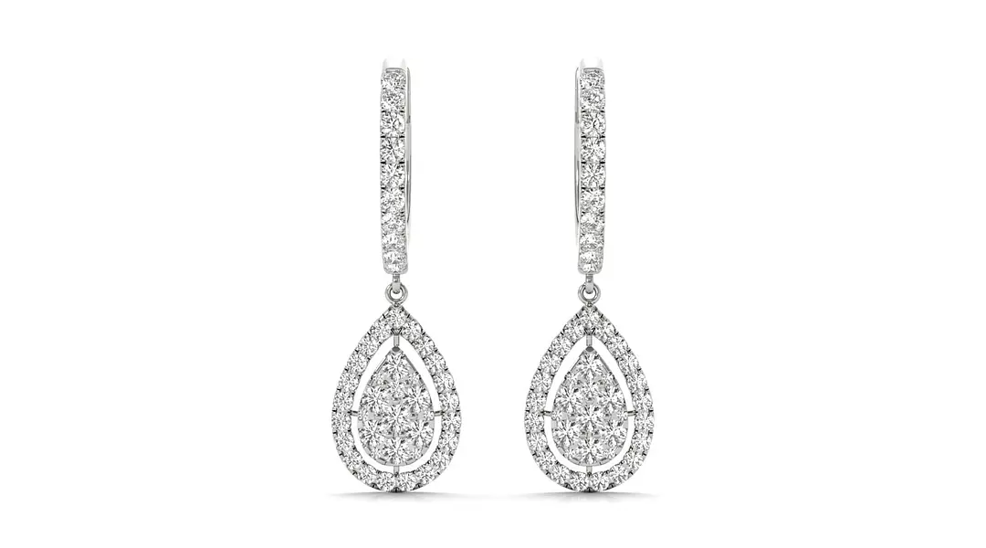 Fancy Drop Diamond Earrings