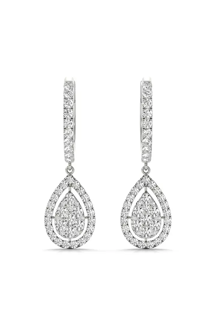 Fancy Drop Diamond Earrings