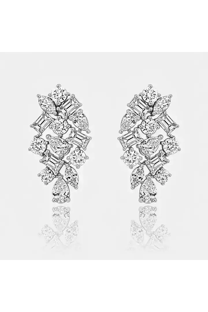 Eco Diamonds Cluster Earrings
