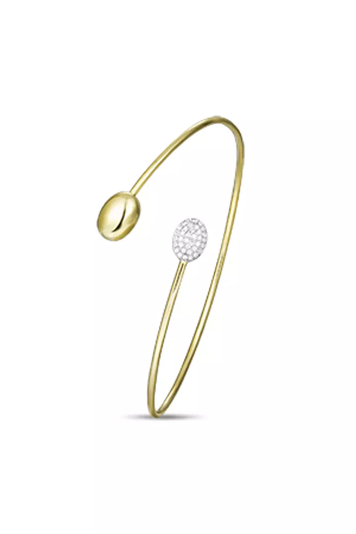 Double Pod Diamond Bangle