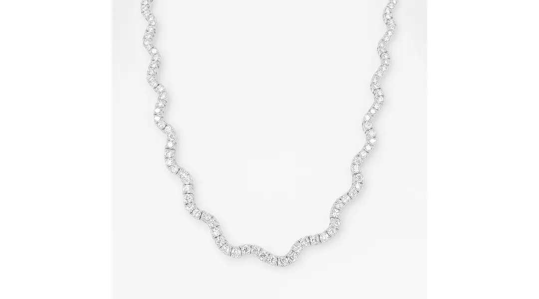 Waves Eco Diamonds Tennis Necklace