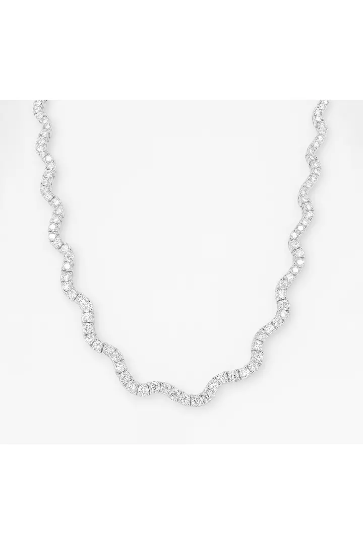 Waves Eco Diamonds Tennis Necklace