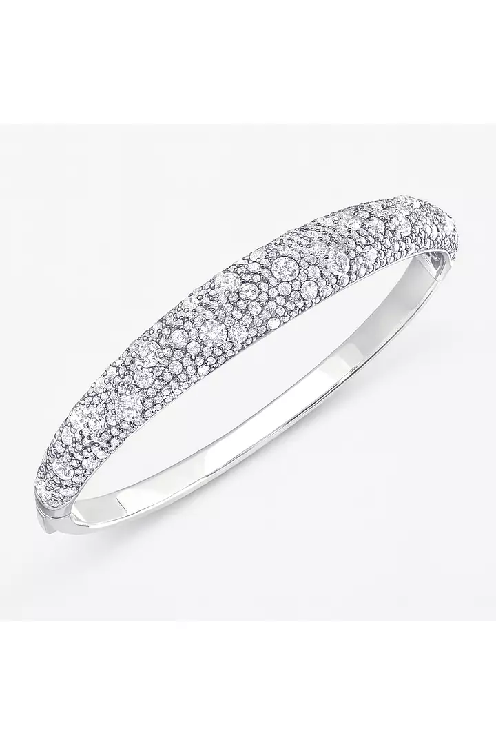 Fashion Eco Diamonds Pave Dome Bangle