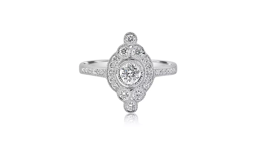 Vintage Inspired Diamond Cocktail Ring