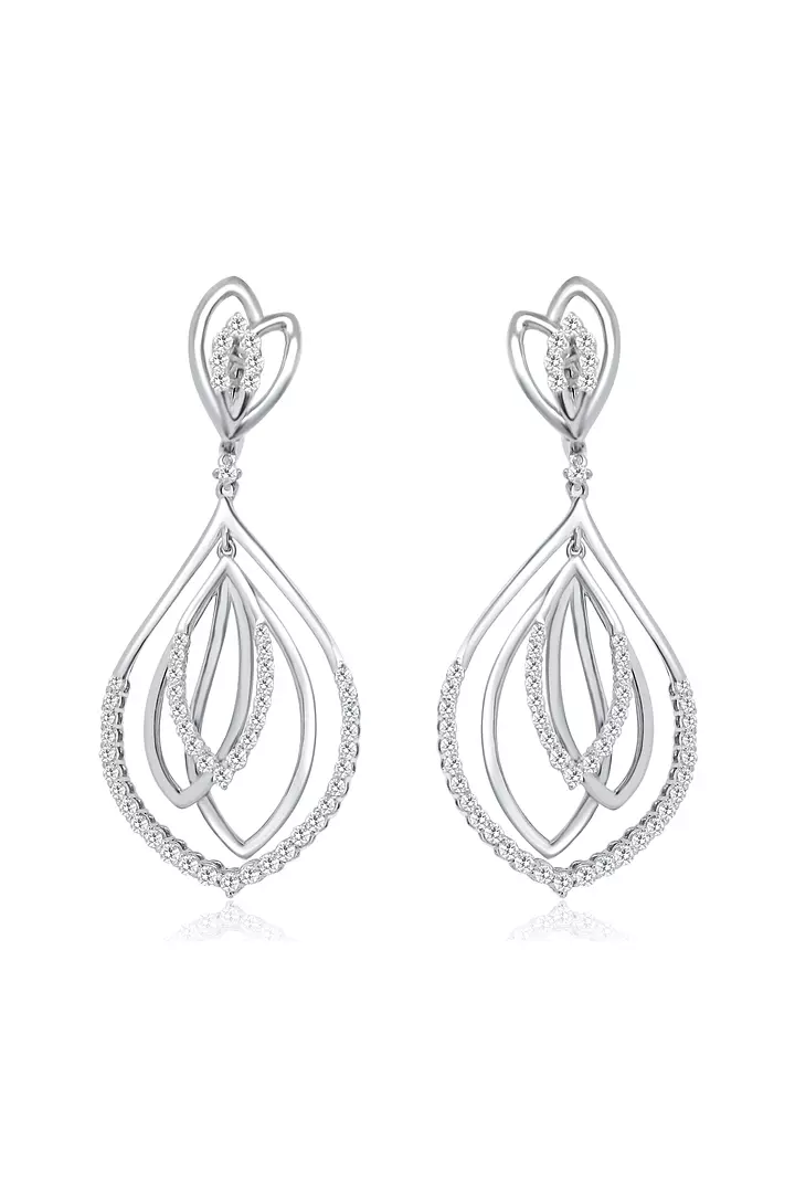 Cluster Diamond Omega Fashion Earrings