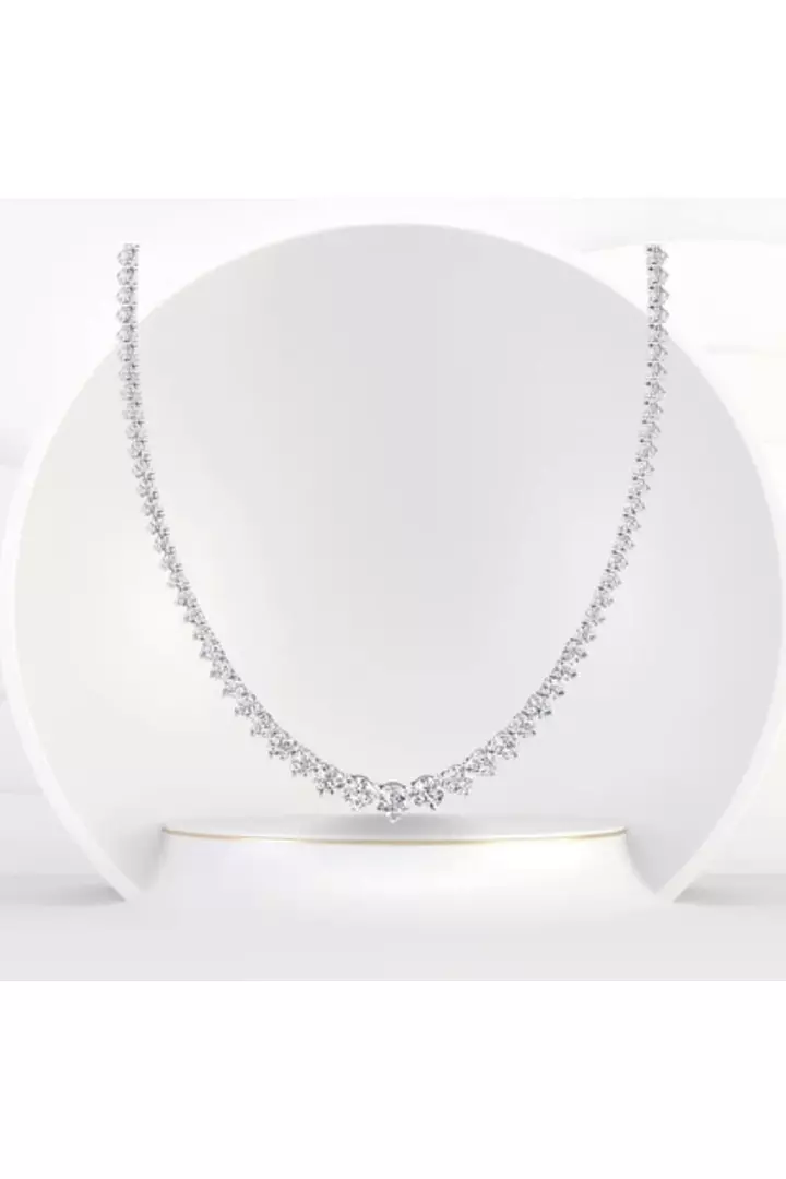 Riviera Graduated Diamond Tennis Necklace 