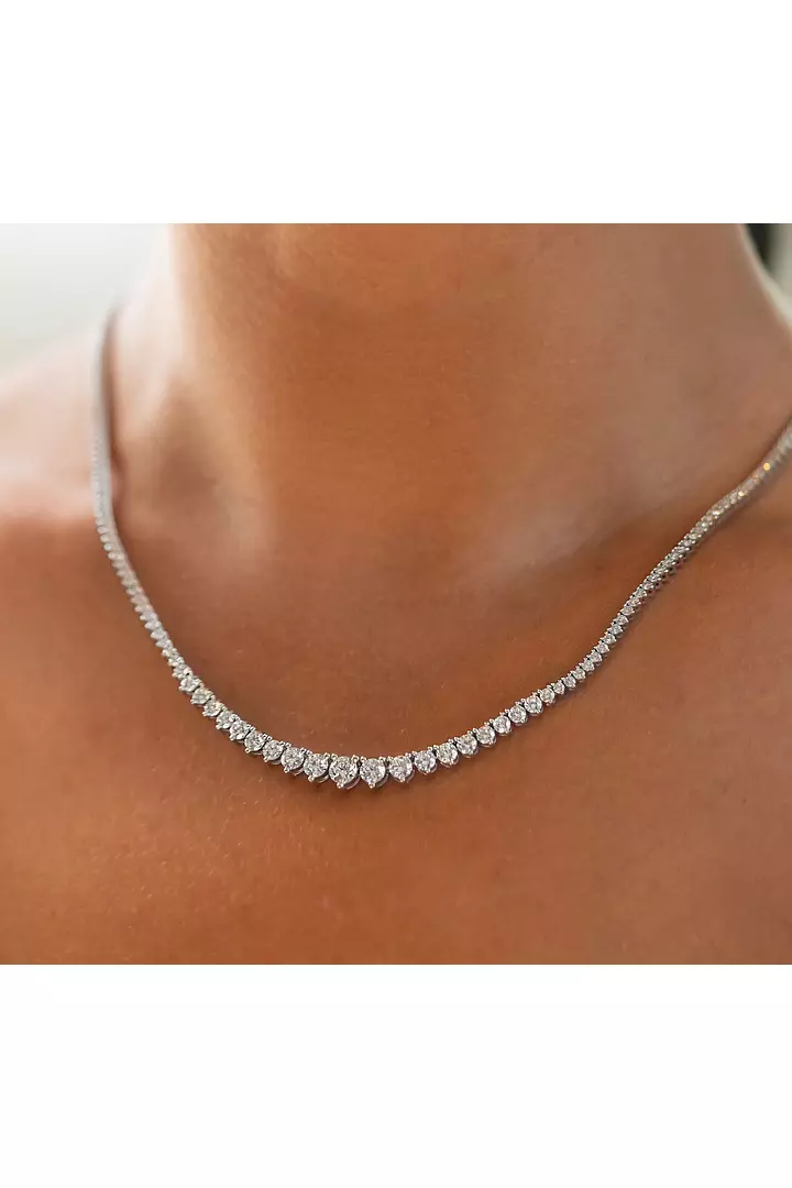 Riviera Style Diamond Tennis Necklace