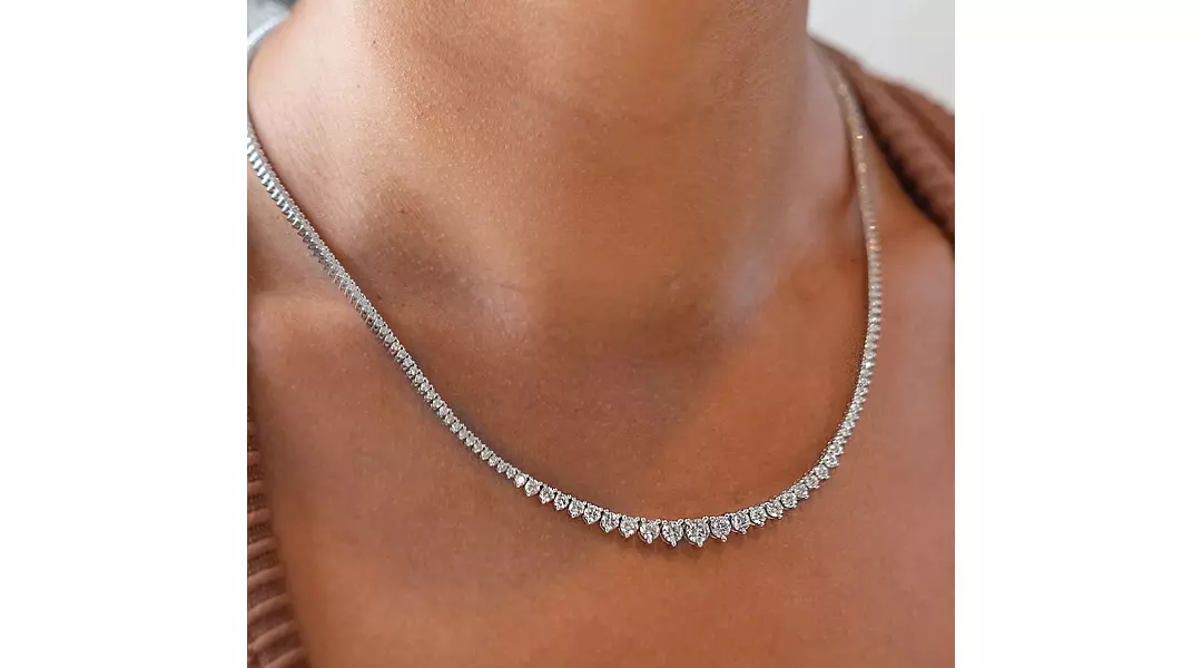 Riviera Eco Diamonds Graduated Tennis Necklace