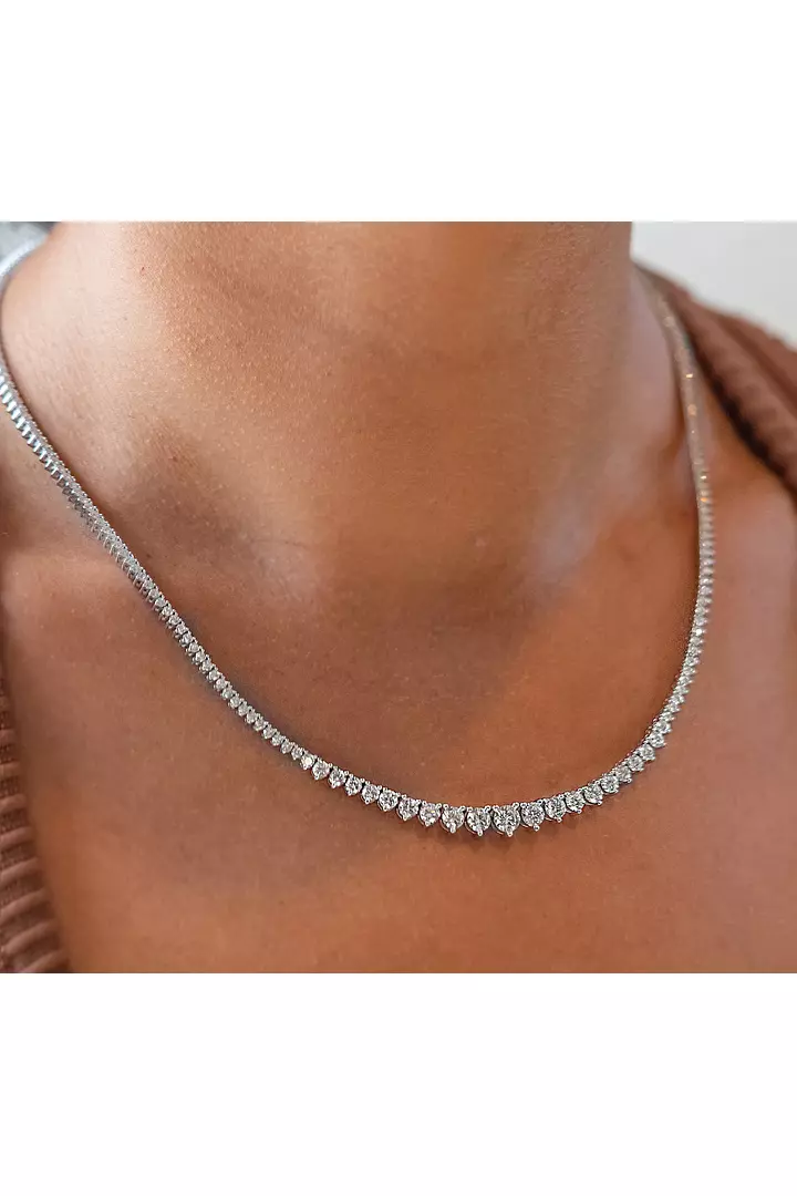 Riviera Eco Diamonds Graduated Tennis Necklace