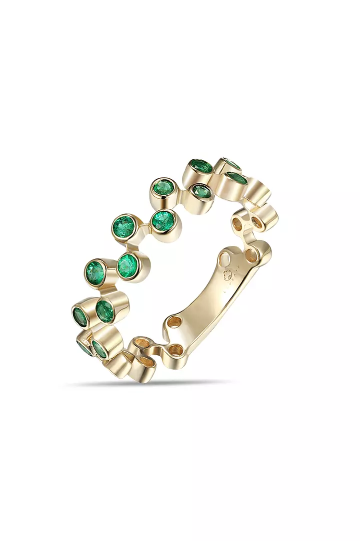 Emerald Blonde Bezel Ring
