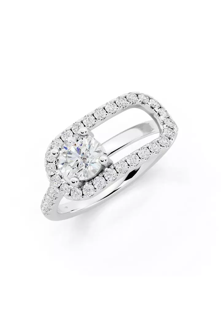 Paperclip Eco Diamonds Fashion Ring