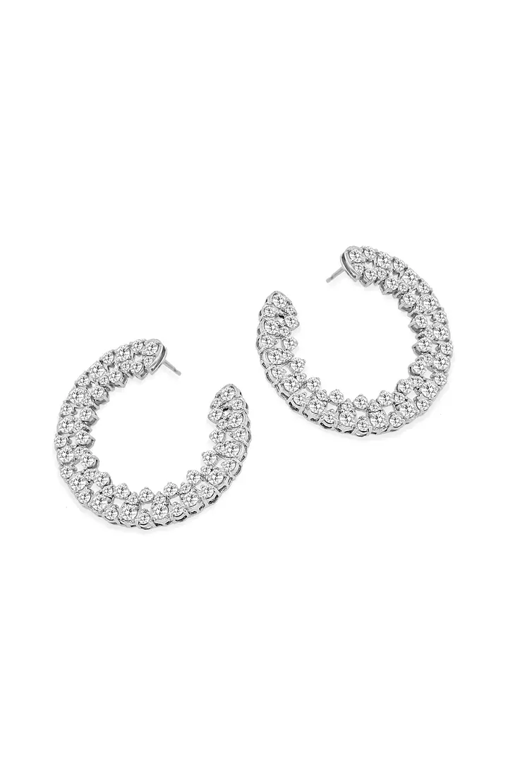 Fancy Wreath Shaped Diamond Earrings