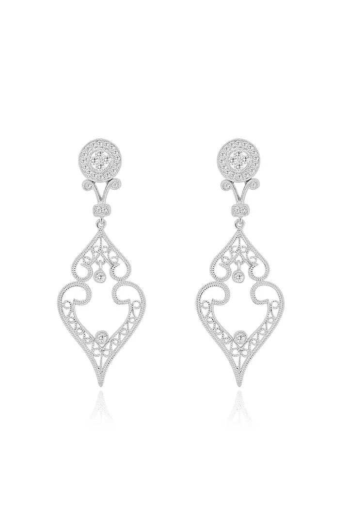 Marquise Drop Diamond Earrings
