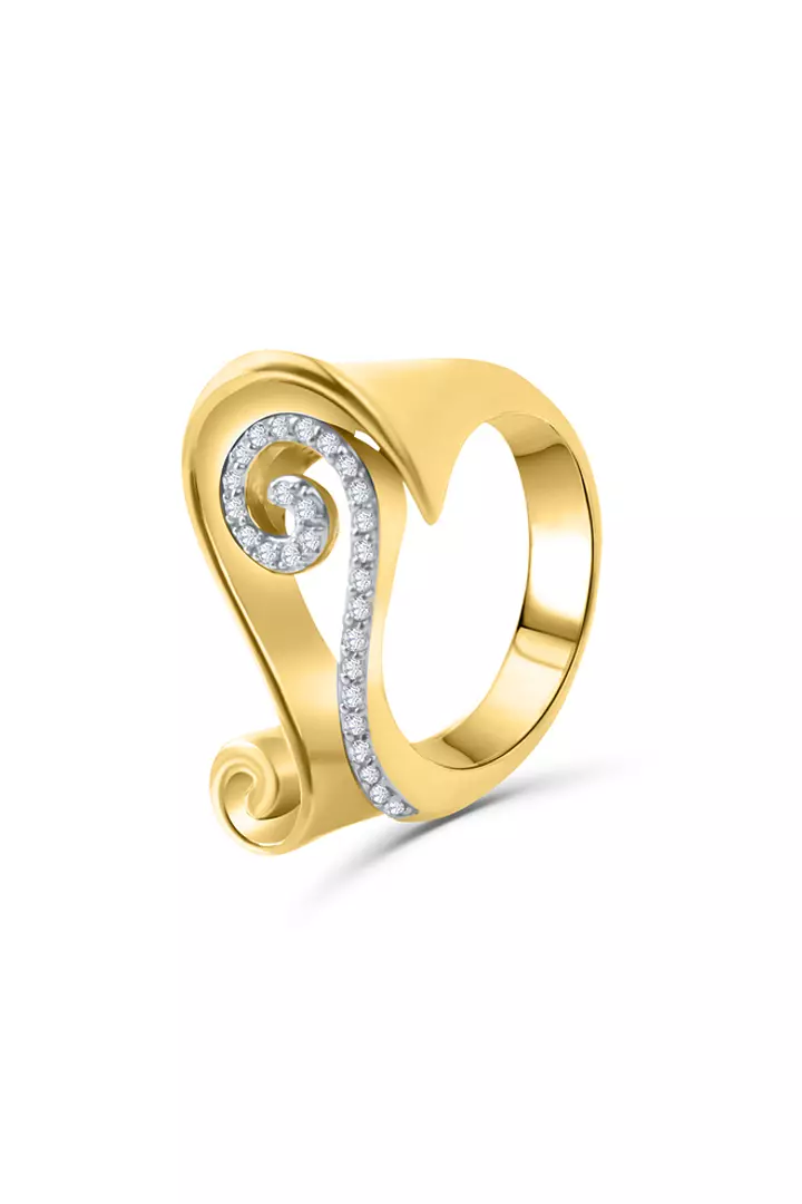 Diamond Violin Cocktail Ring