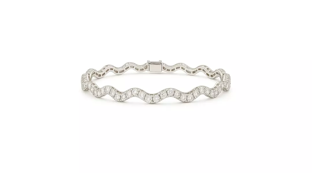 Waves Eco Diamond Tennis Bracelet