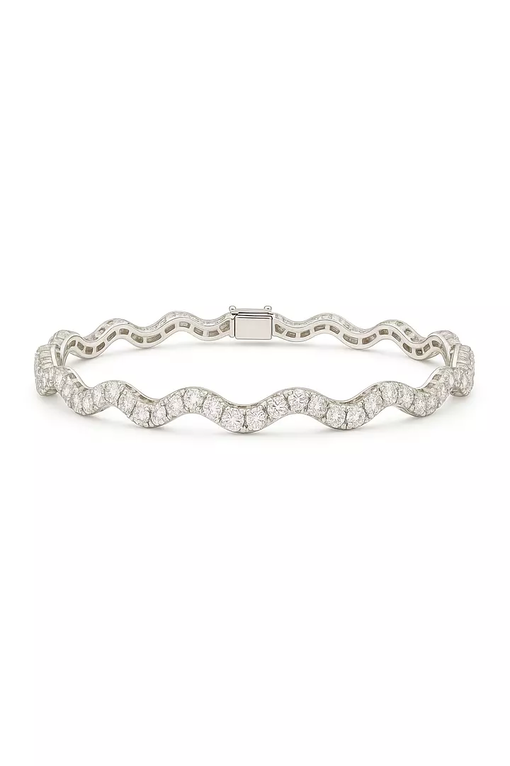 Waves Eco Diamond Tennis Bracelet