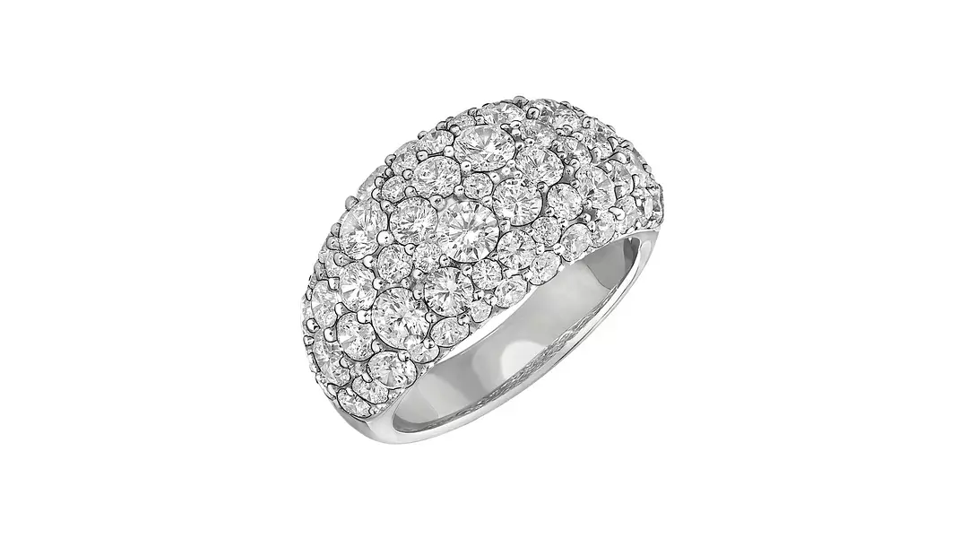 Pave Eco Diamonds Pave Dome Cocktail Ring