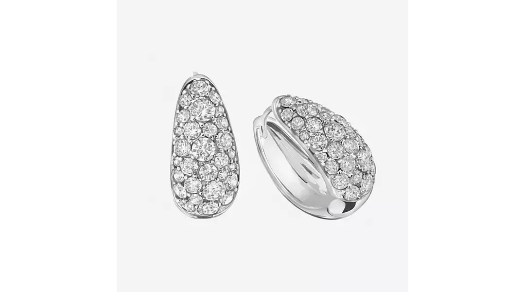 Monaco Dome Pave Eco Diamond Puff Earrings