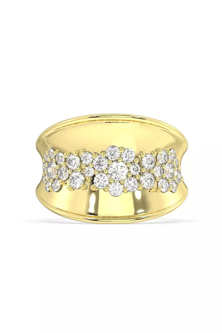 Vivienne Concave Eco Diamonds Cocktail Ring