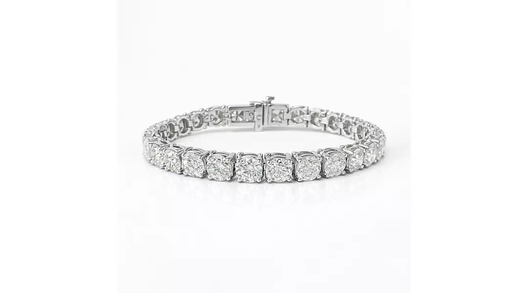 Extra Large Round Eco Diamonds Tennis Bracelet