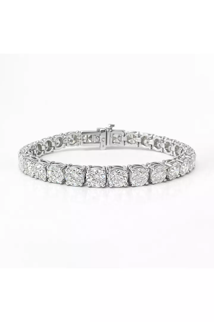 Extra Large Round Eco Diamonds Tennis Bracelet