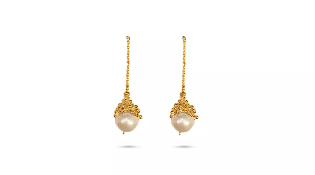 Caviar Collection Cultured Pearl Drop Earrings
