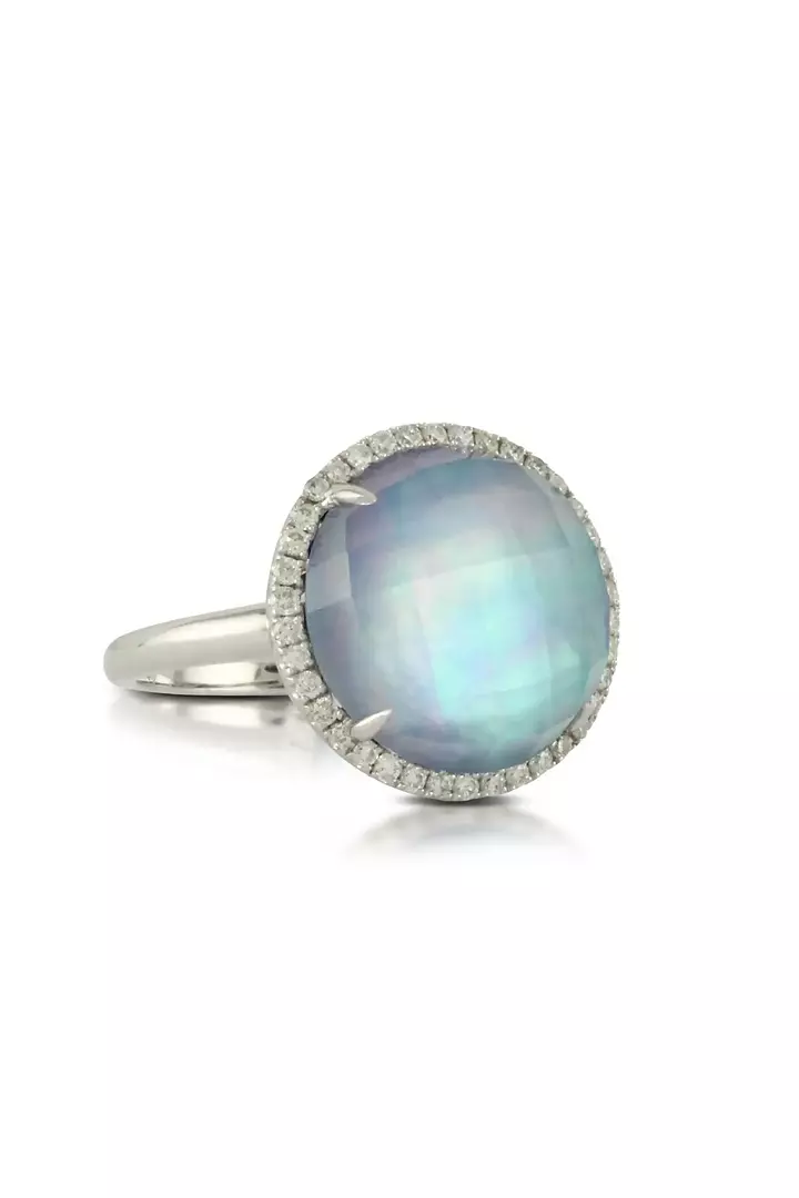 Doves Ivory Sky Diamond Cocktail Ring