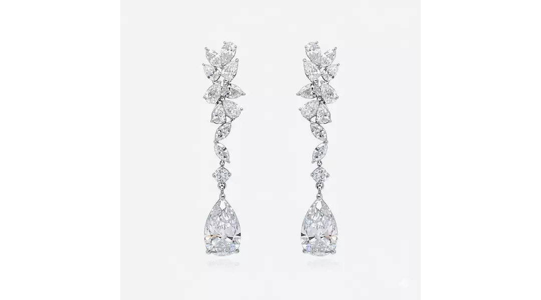 Royals Wedding Eco Diamonds Drop Earrings