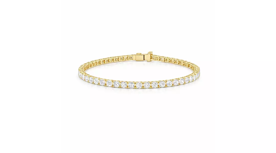 Nyx Classic Eco Diamonds Tennis Bracelet Yellow Gold 7 Carats
