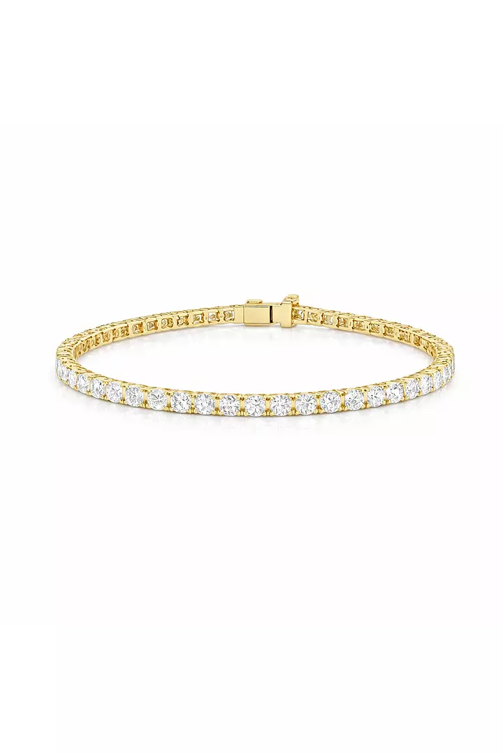 Nyx Classic Eco Diamonds Tennis Bracelet Yellow Gold 7 Carats