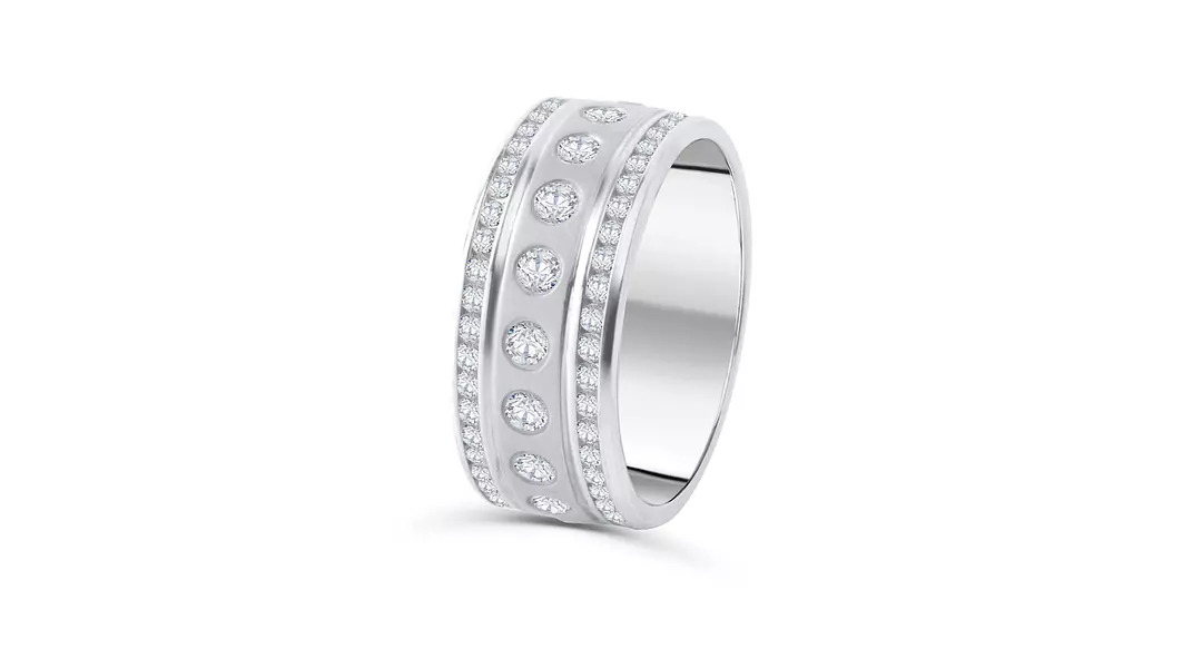 Platinum and Diamonds Eternity Band