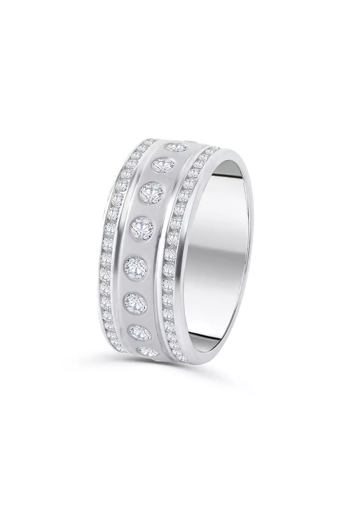 Platinum and Diamonds Eternity Band