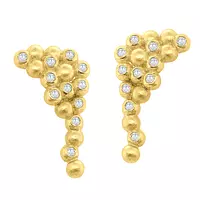 Celebration Fireworks Yellow Gold and Diamond Earrings