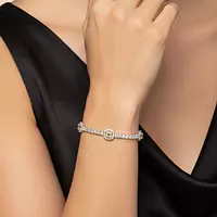 Eco Diamonds Modern Bypass Hoop Earrings