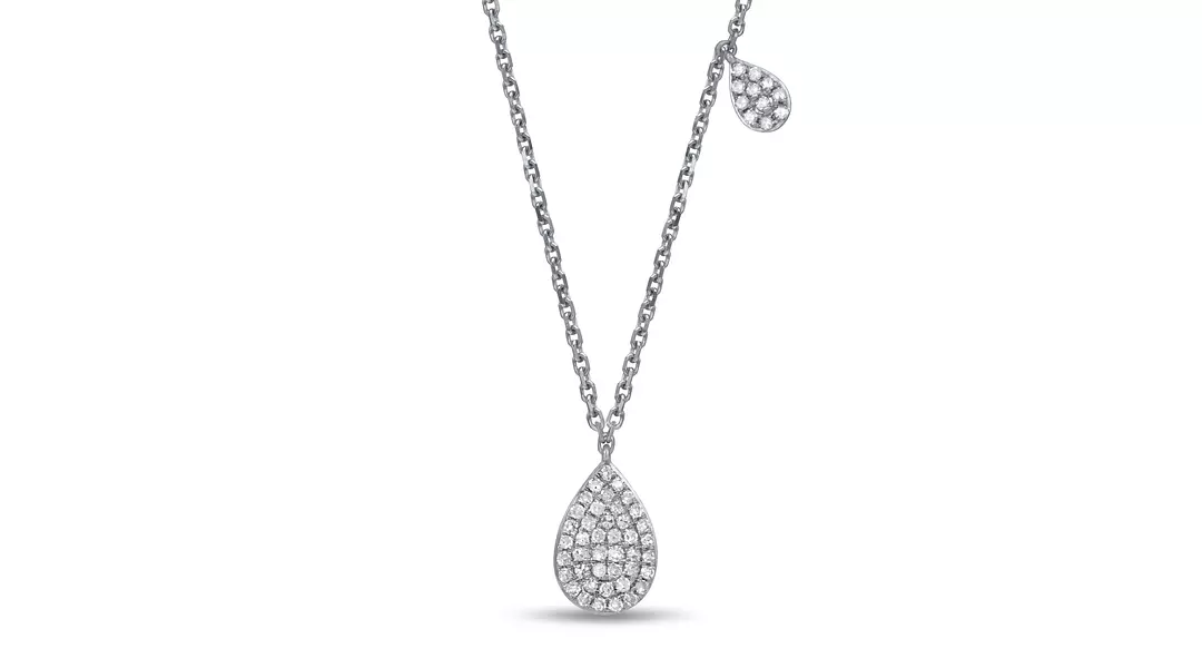 Diamond Teardrop Pendant Petite