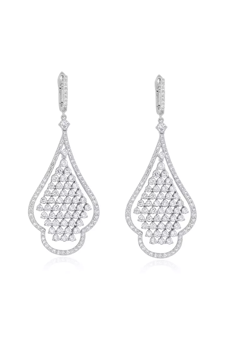 Diamond Lace Drop Earrings